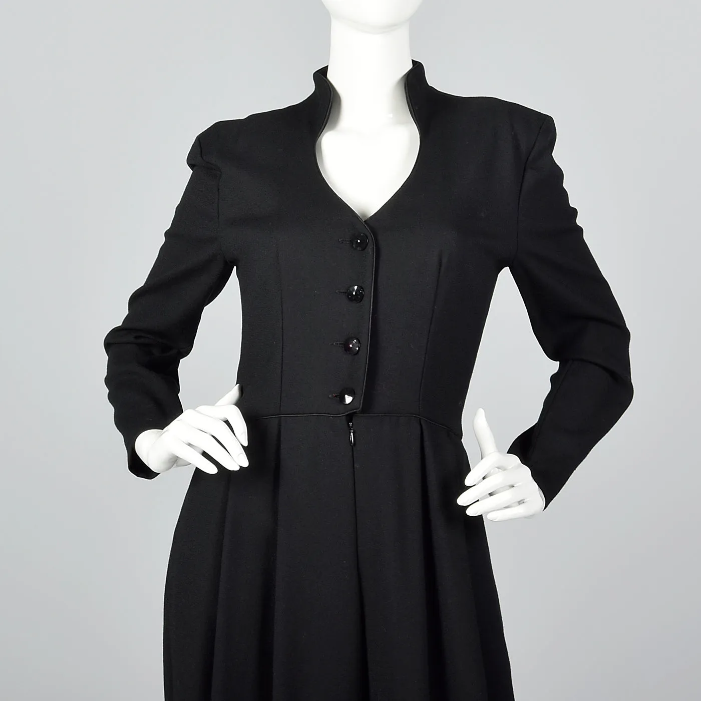 1980s Black Wide Leg Jumpsuit