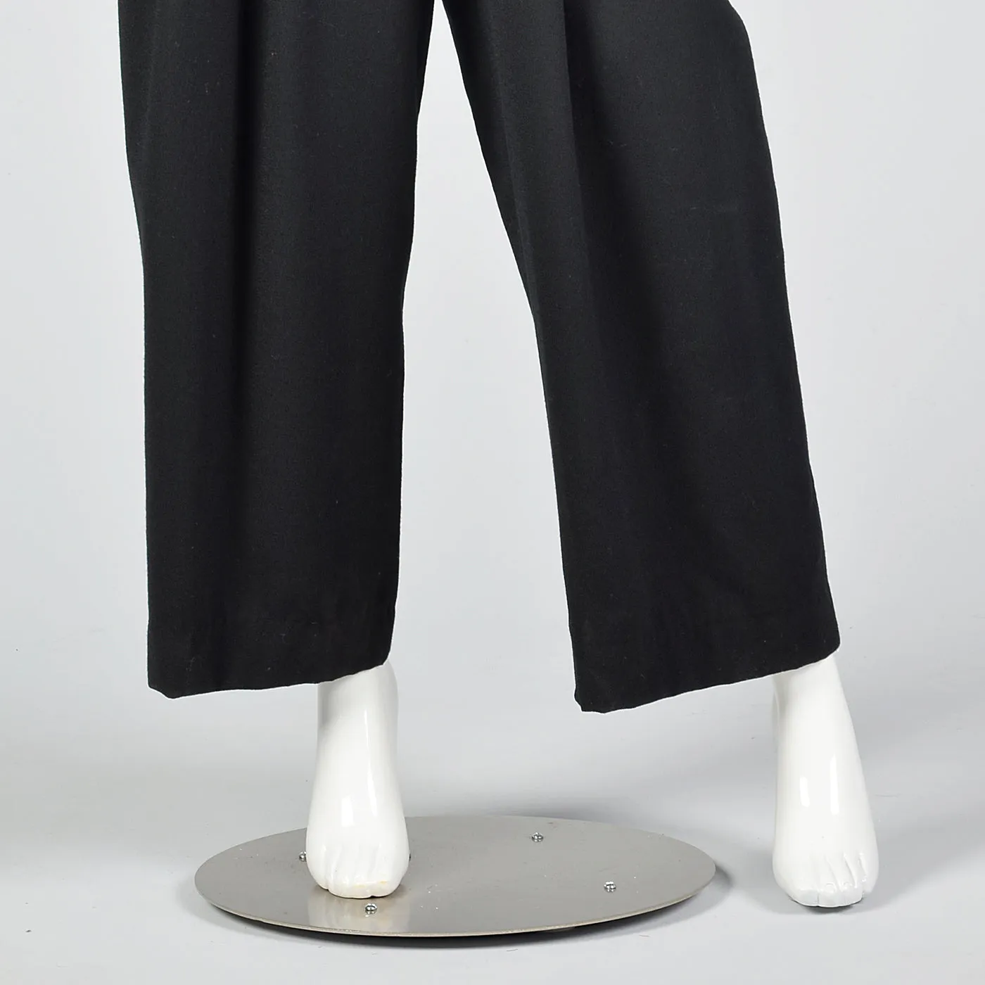1980s Black Wide Leg Jumpsuit