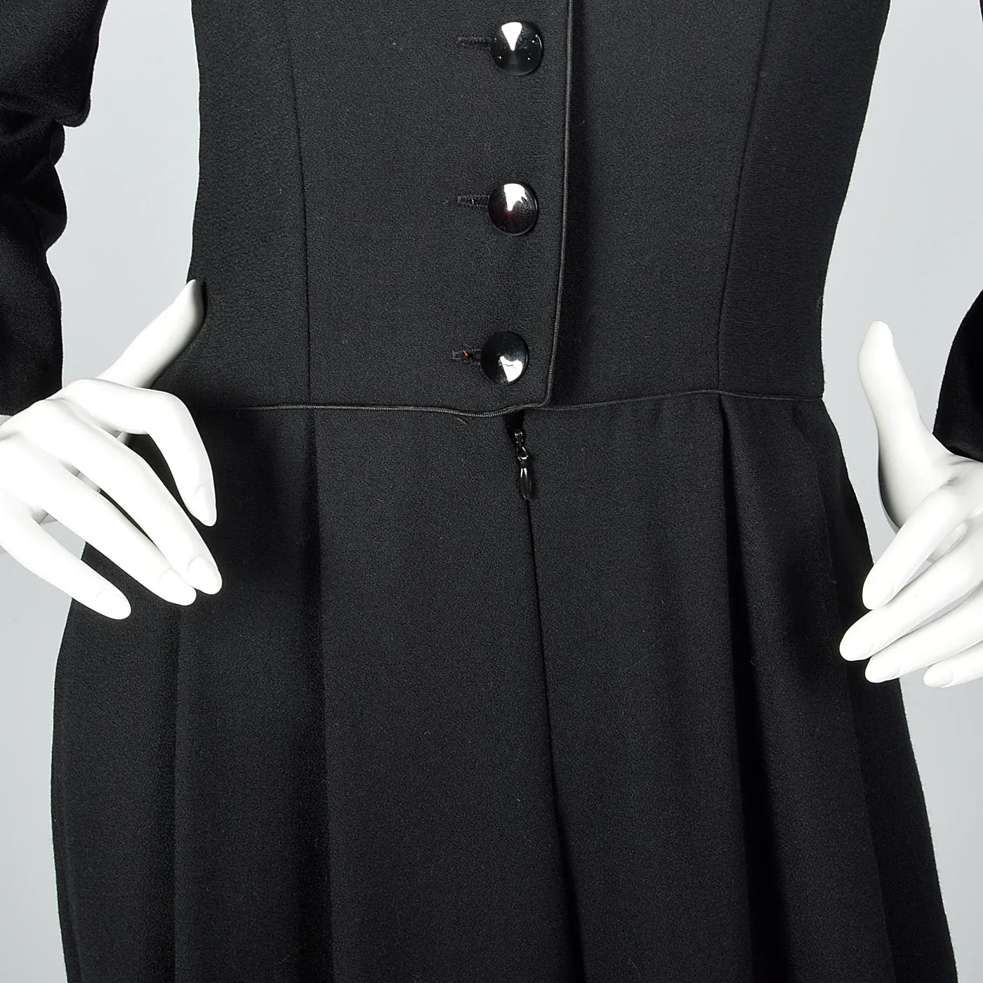 1980s Black Wide Leg Jumpsuit