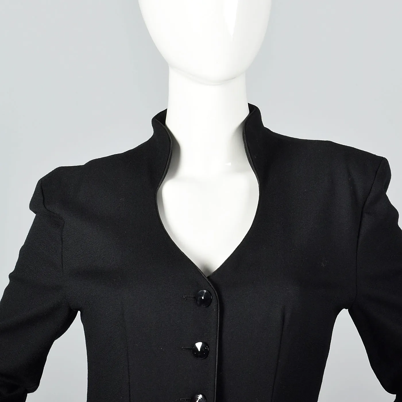 1980s Black Wide Leg Jumpsuit
