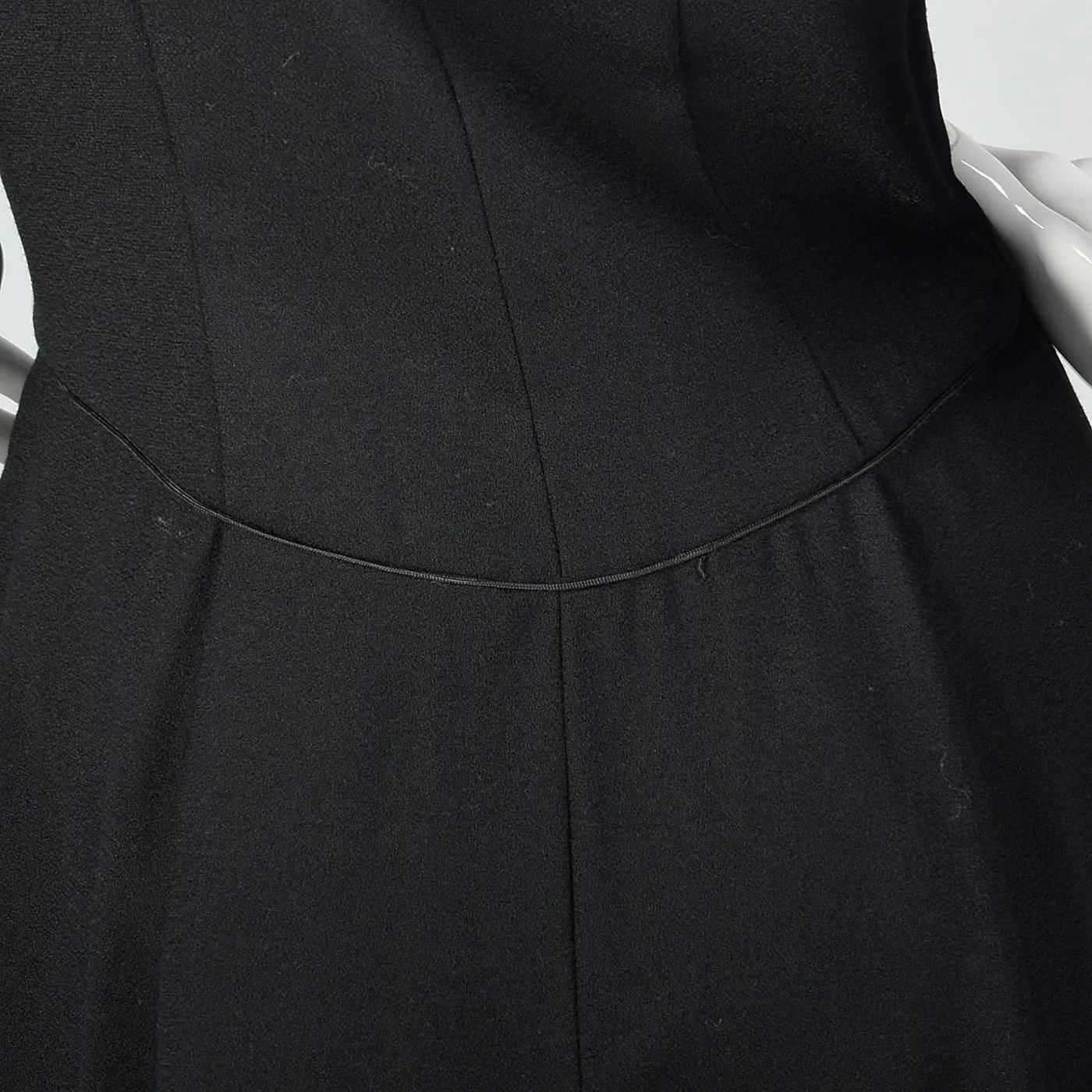 1980s Black Wide Leg Jumpsuit