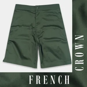 Asparagus Green Subtle Sheen Super Soft Premium Cotton Shorts