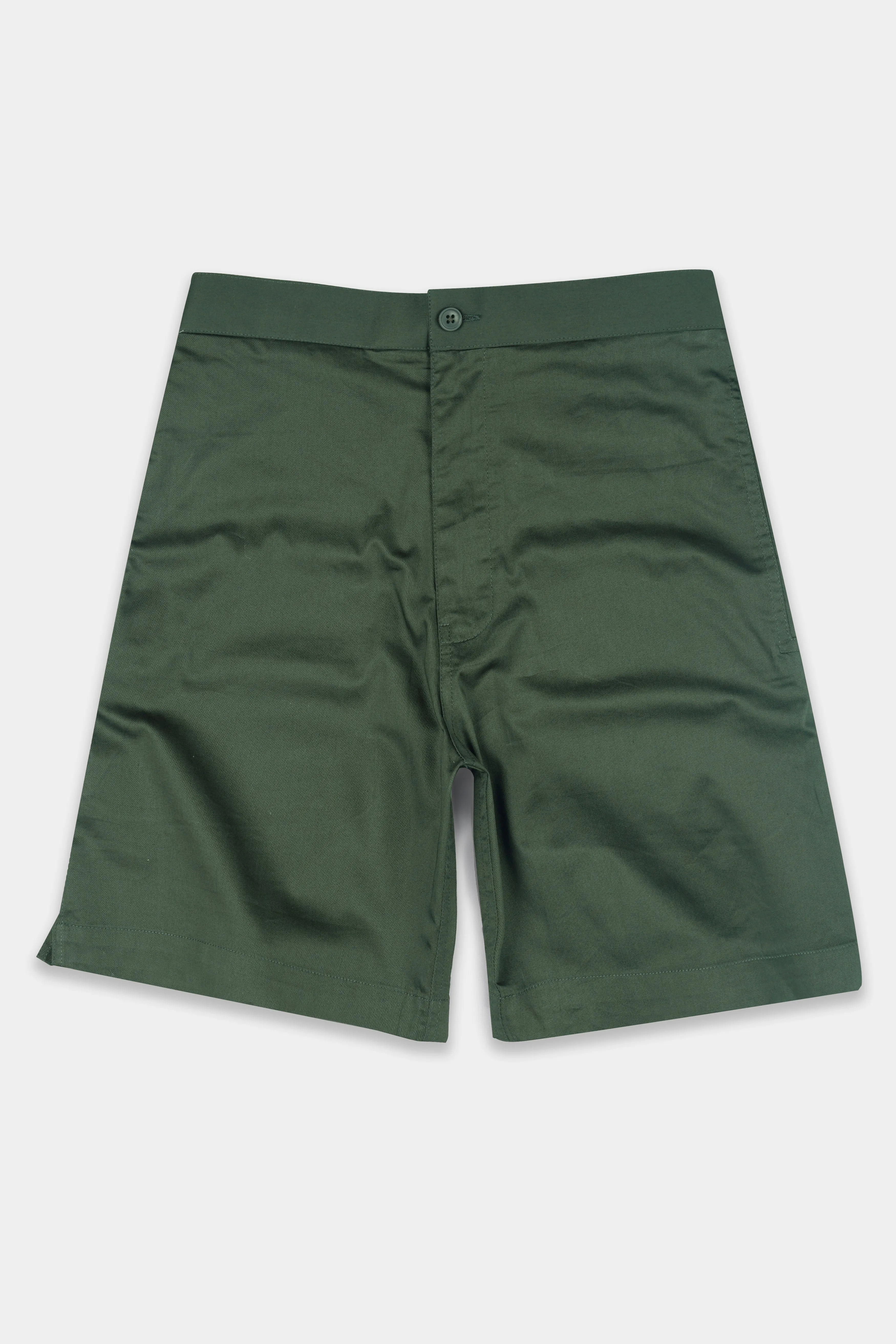 Asparagus Green Subtle Sheen Super Soft Premium Cotton Shorts