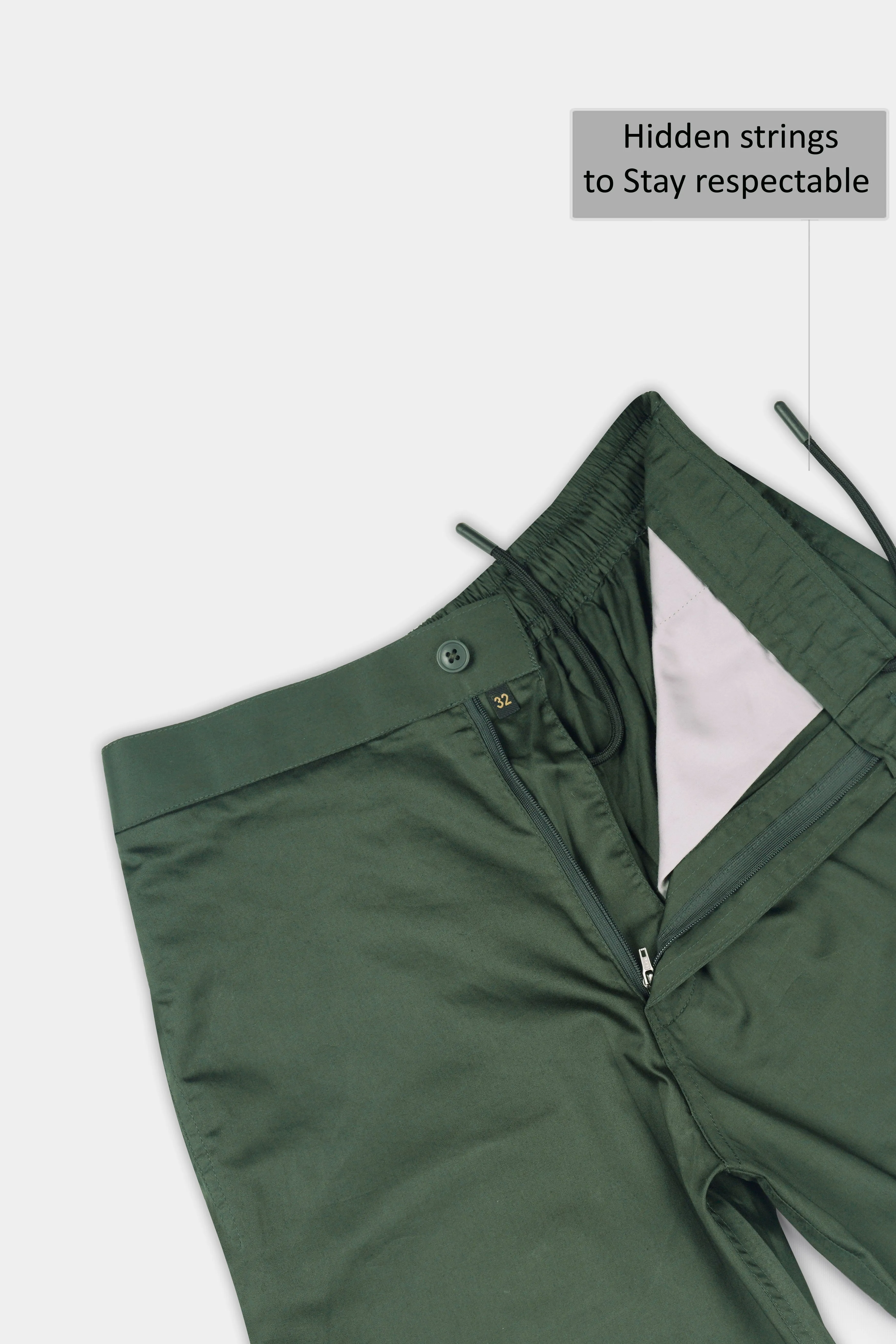 Asparagus Green Subtle Sheen Super Soft Premium Cotton Shorts