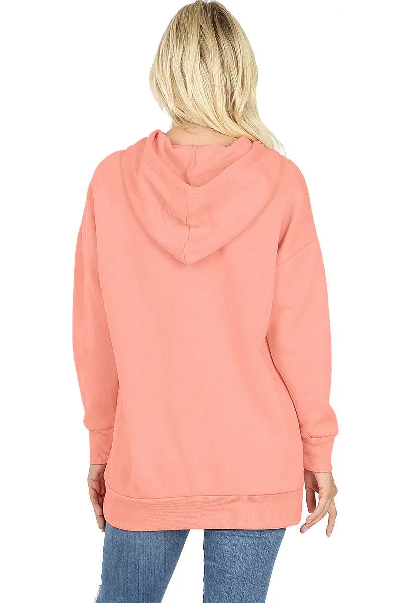 Basic Oversized Hooded Pullover Sweater