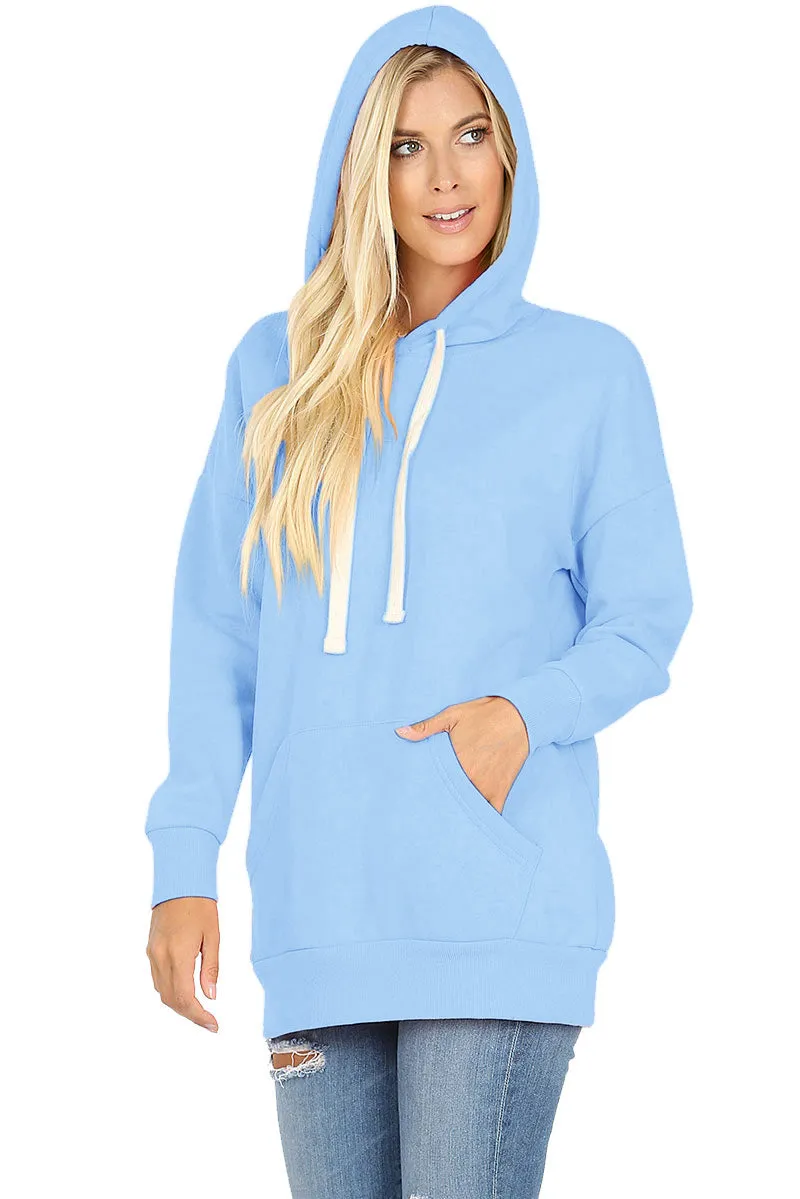 Basic Oversized Hooded Pullover Sweater