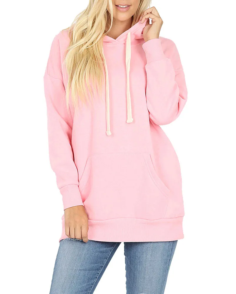 Basic Oversized Hooded Pullover Sweater