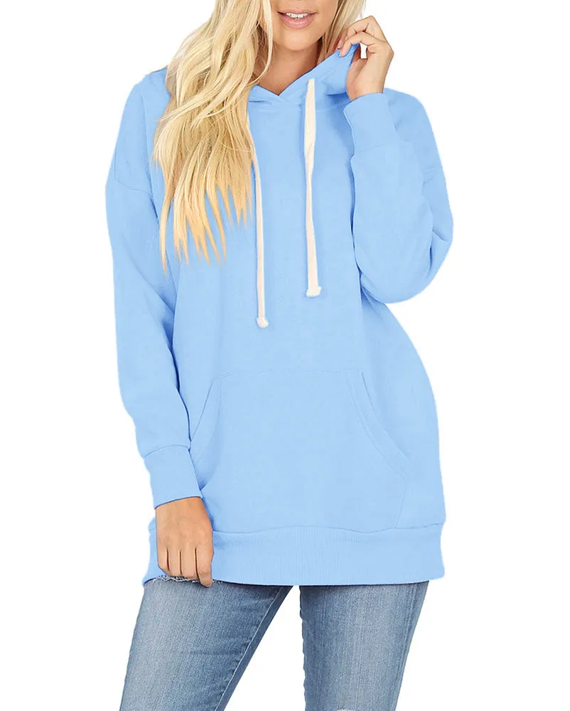Basic Oversized Hooded Pullover Sweater
