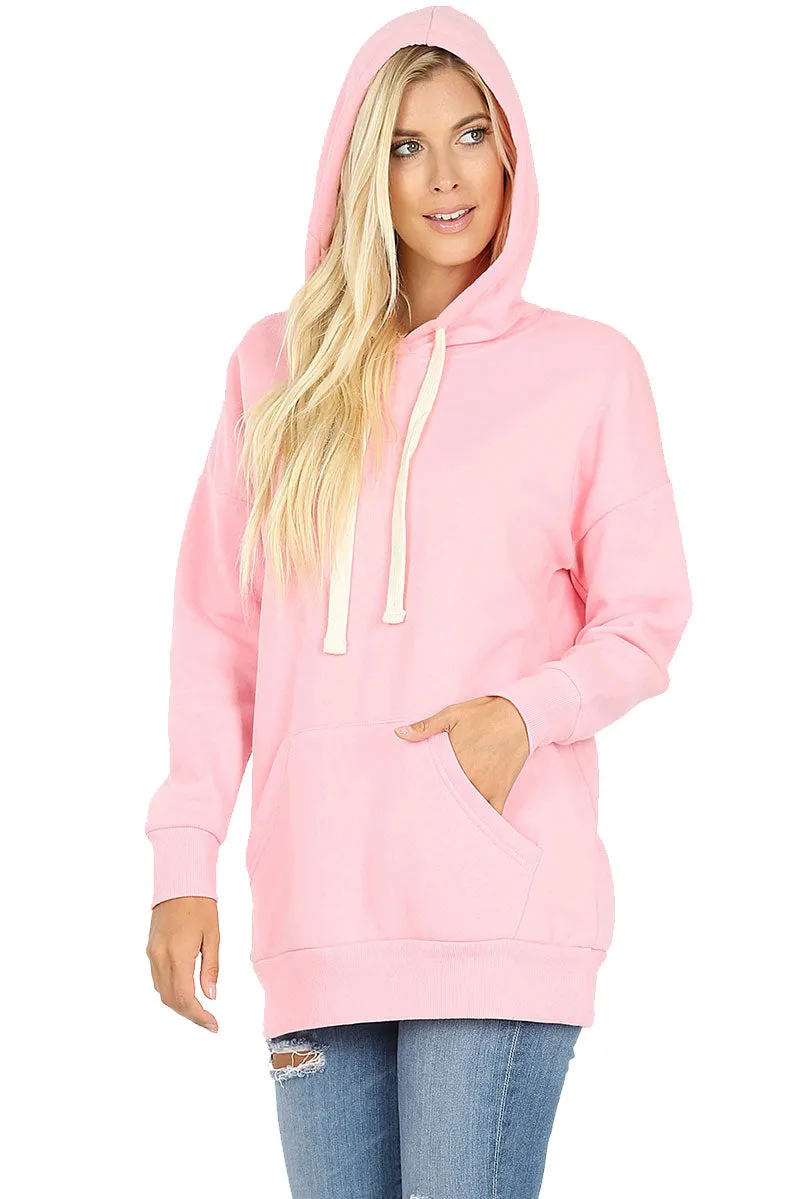 Basic Oversized Hooded Pullover Sweater