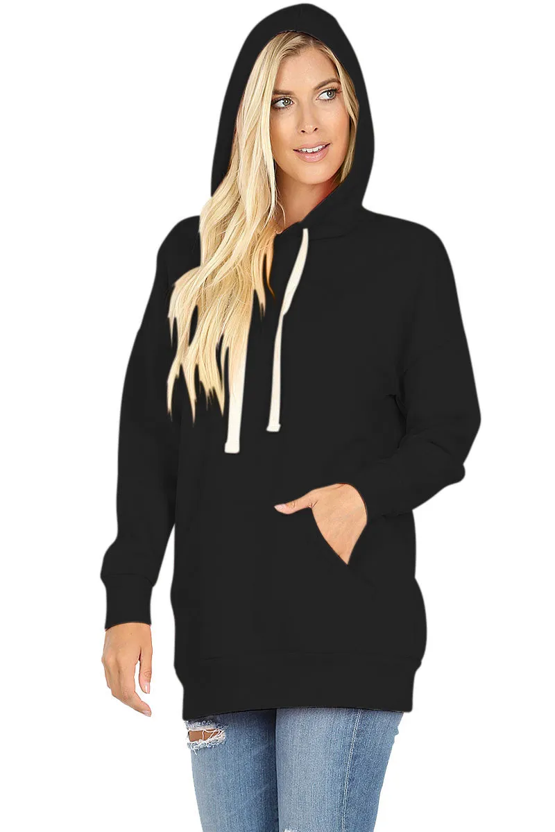 Basic Oversized Hooded Pullover Sweater