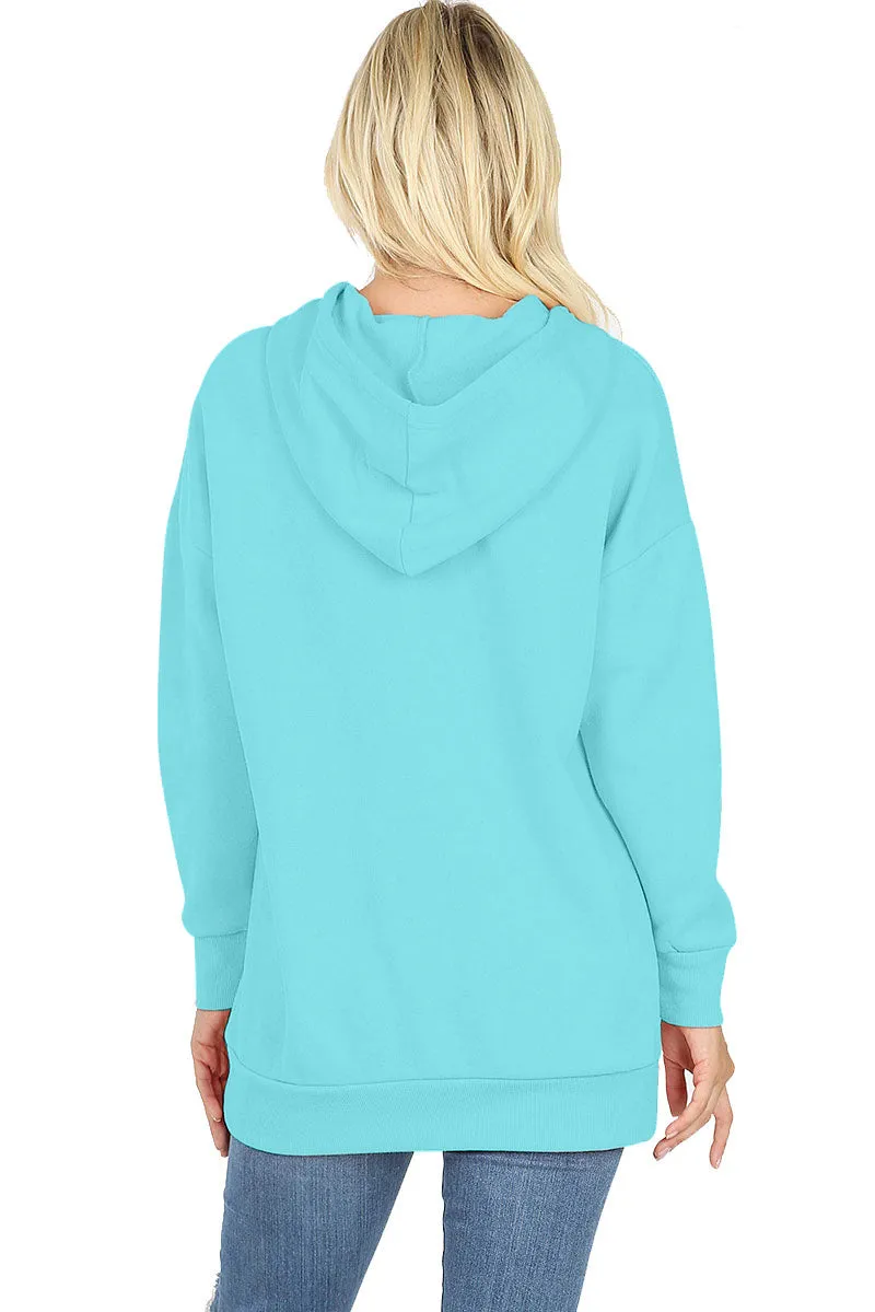 Basic Oversized Hooded Pullover Sweater