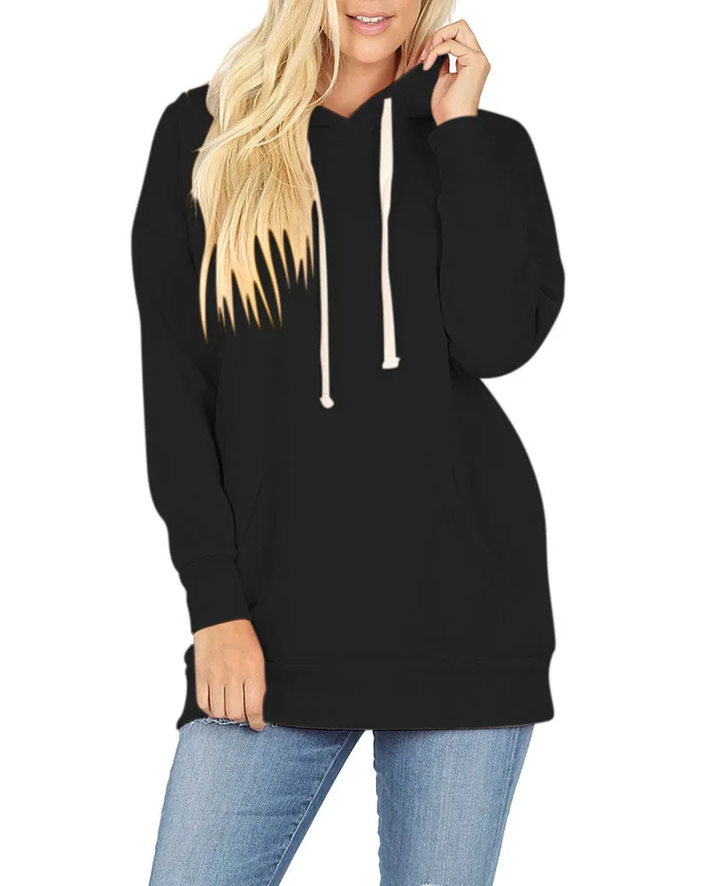 Basic Oversized Hooded Pullover Sweater