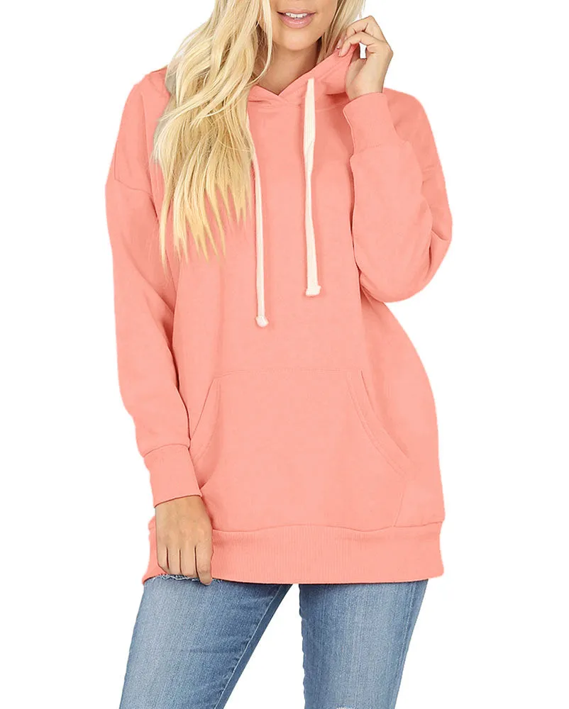 Basic Oversized Hooded Pullover Sweater