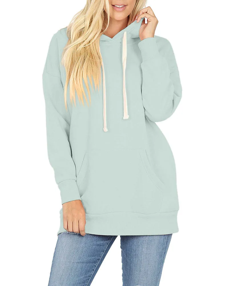 Basic Oversized Hooded Pullover Sweater