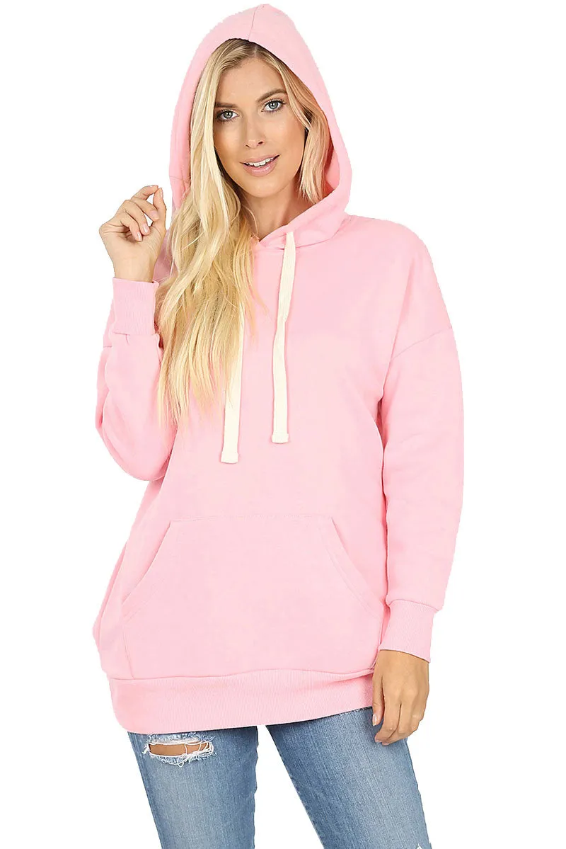 Basic Oversized Hooded Pullover Sweater
