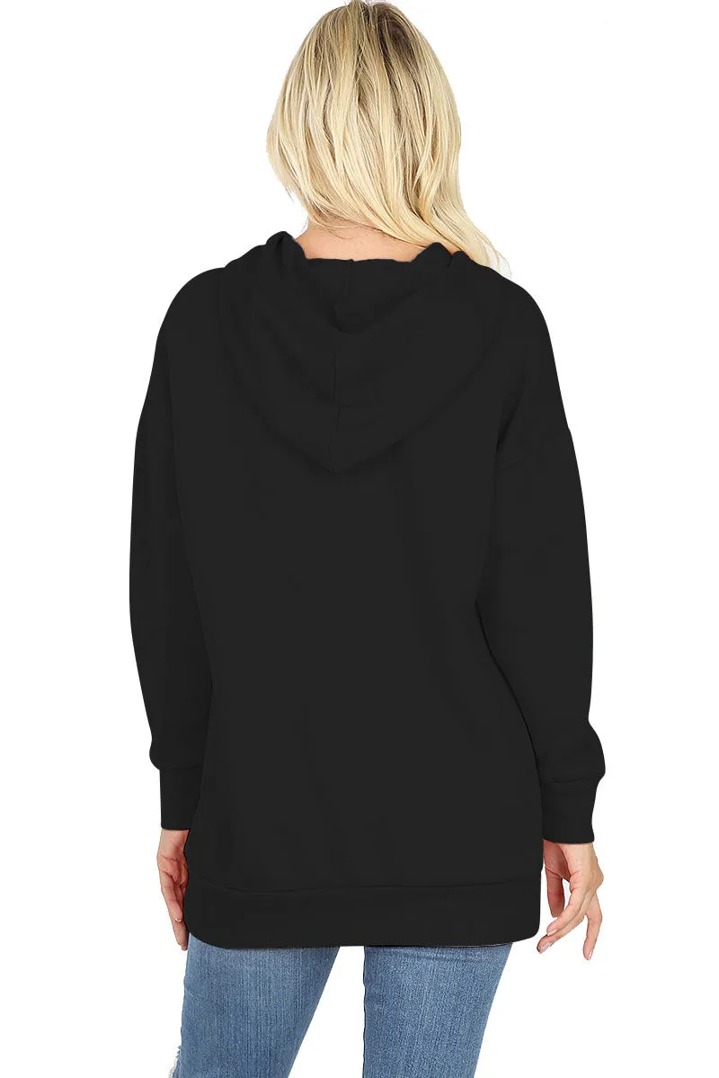 Basic Oversized Hooded Pullover Sweater
