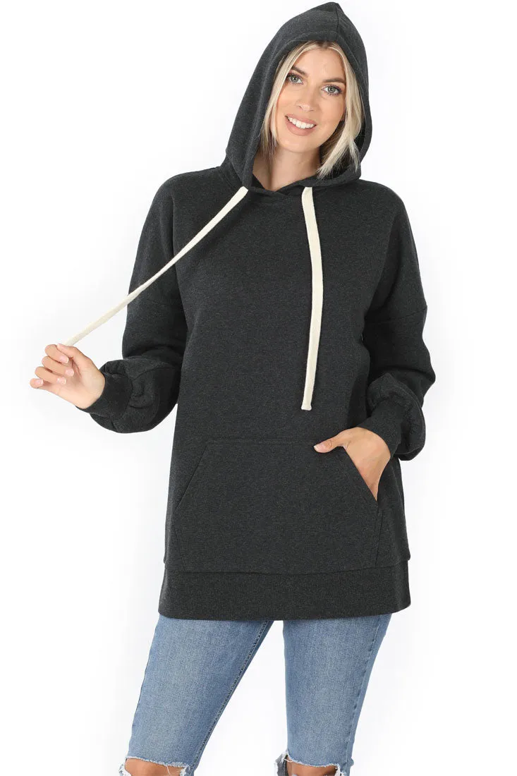 Basic Oversized Hooded Pullover Sweater