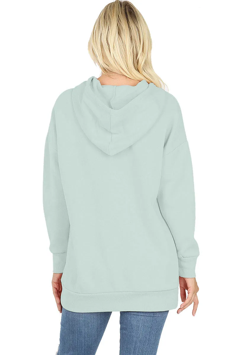 Basic Oversized Hooded Pullover Sweater