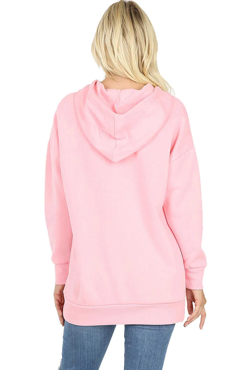 Basic Oversized Hooded Pullover Sweater