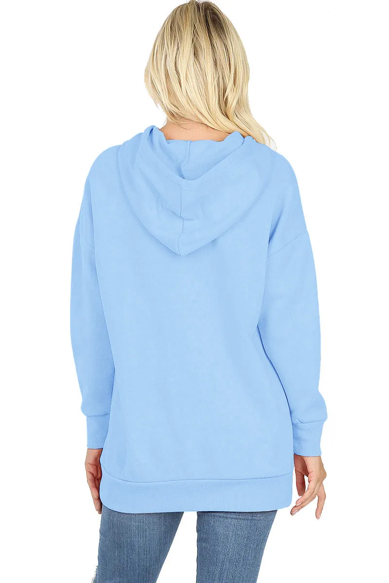 Basic Oversized Hooded Pullover Sweater
