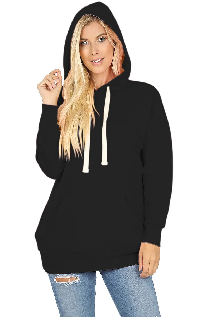 Basic Oversized Hooded Pullover Sweater