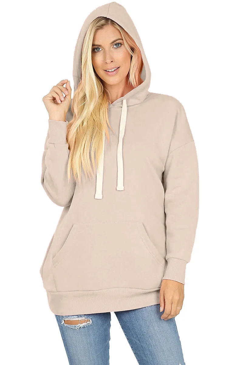 Basic Oversized Hooded Pullover Sweater