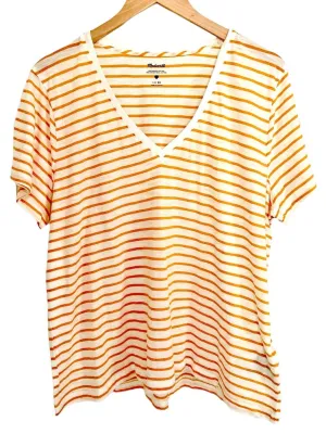 Bright Spring Striped V-neck Tee