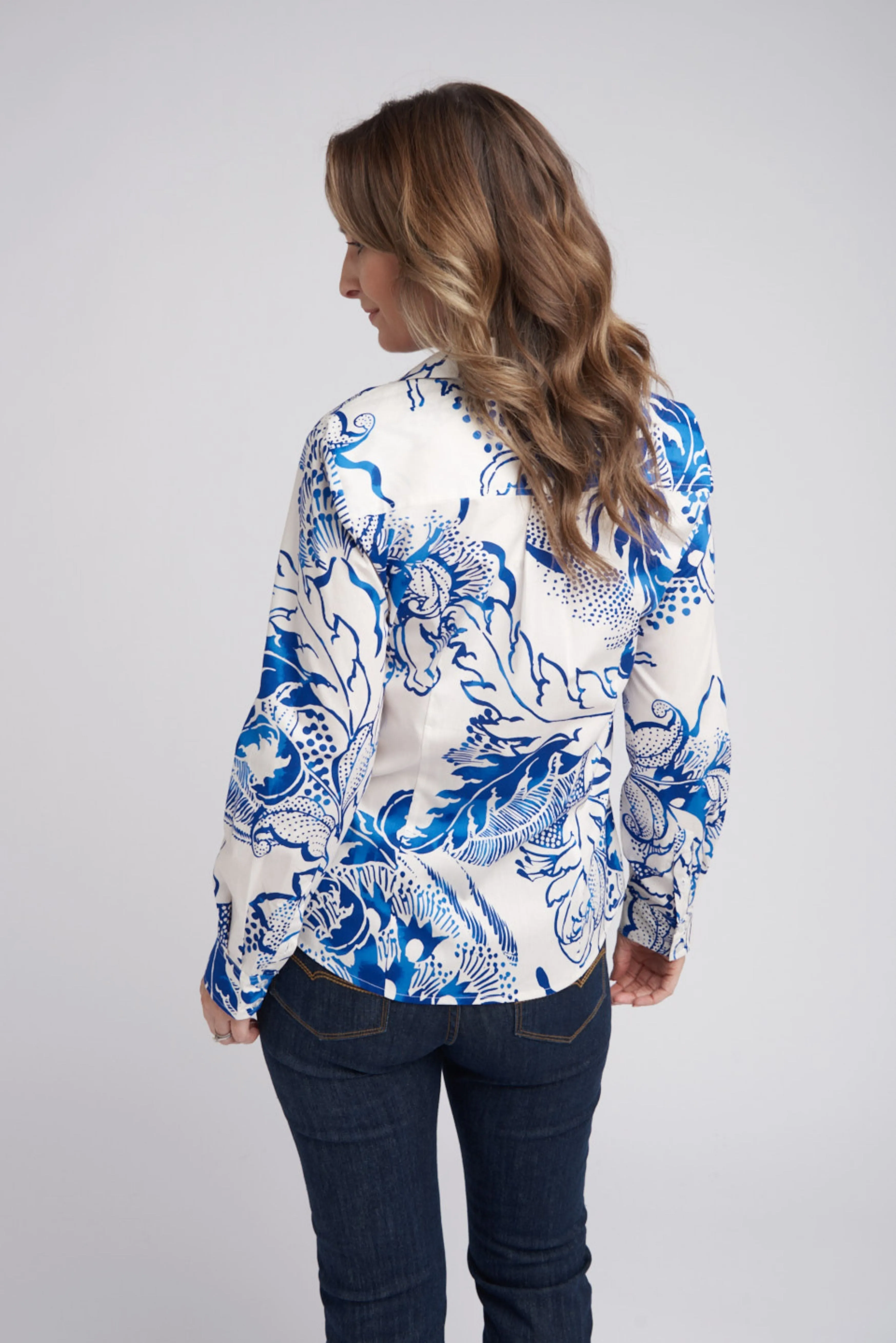 Classic Opal Print Cotton Shirt