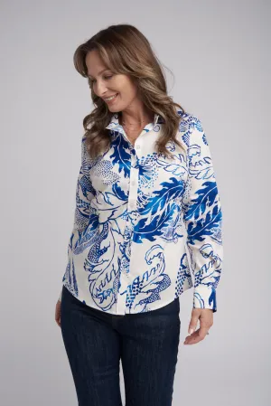 Classic Opal Print Cotton Shirt