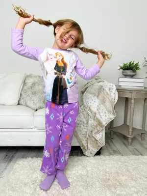 Disney Frozen Girls' 3 Piece Pajama Set With Socks