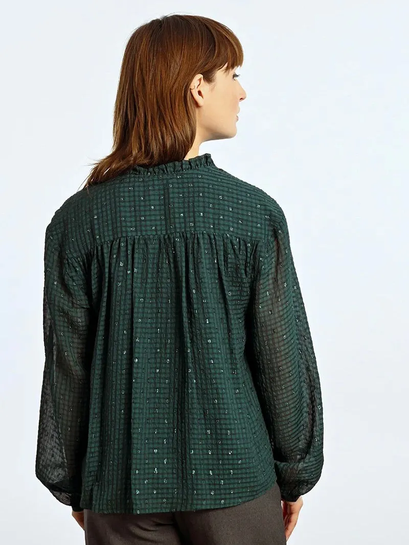 Dot Sequin Woven Shirt