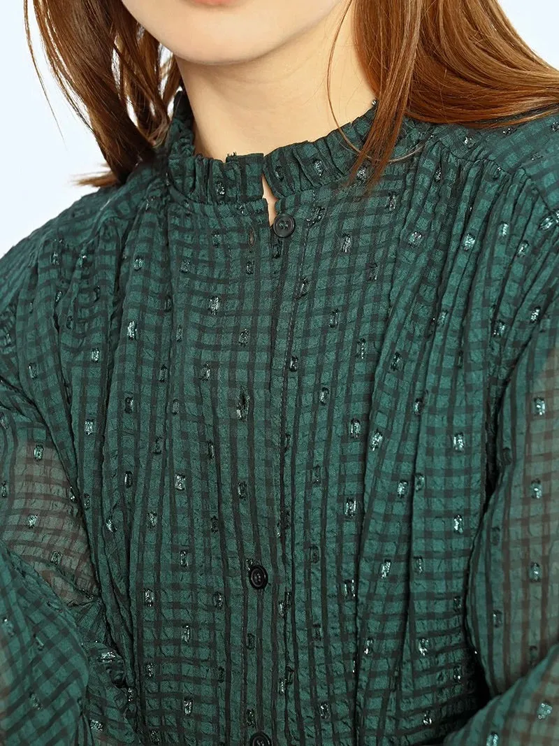 Dot Sequin Woven Shirt
