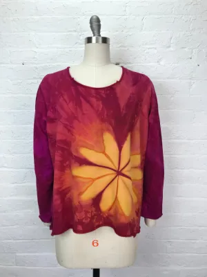 Fleece Raglan Sweatshirt in Golden Blossom - Medium