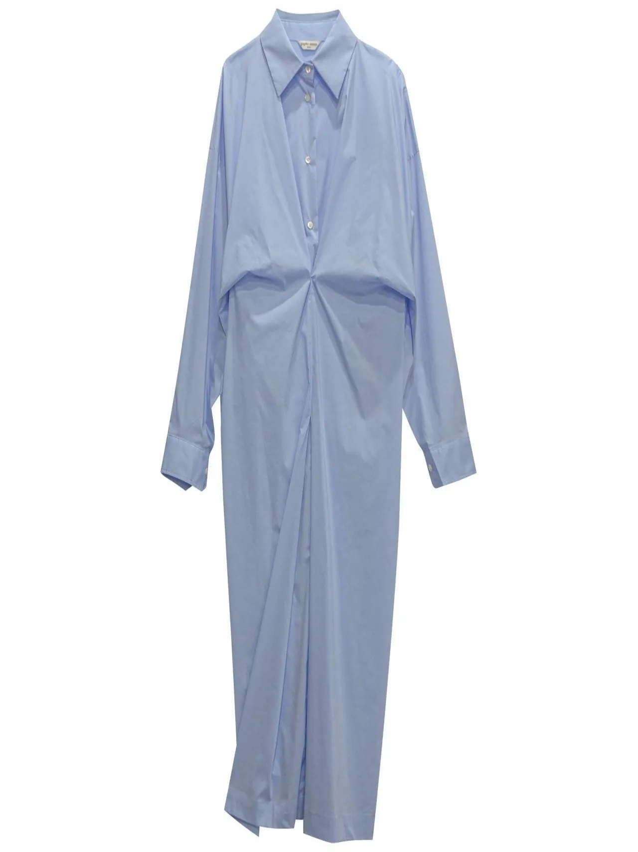 FRONT GATHERED OVERSIZED DRESS SHIRT