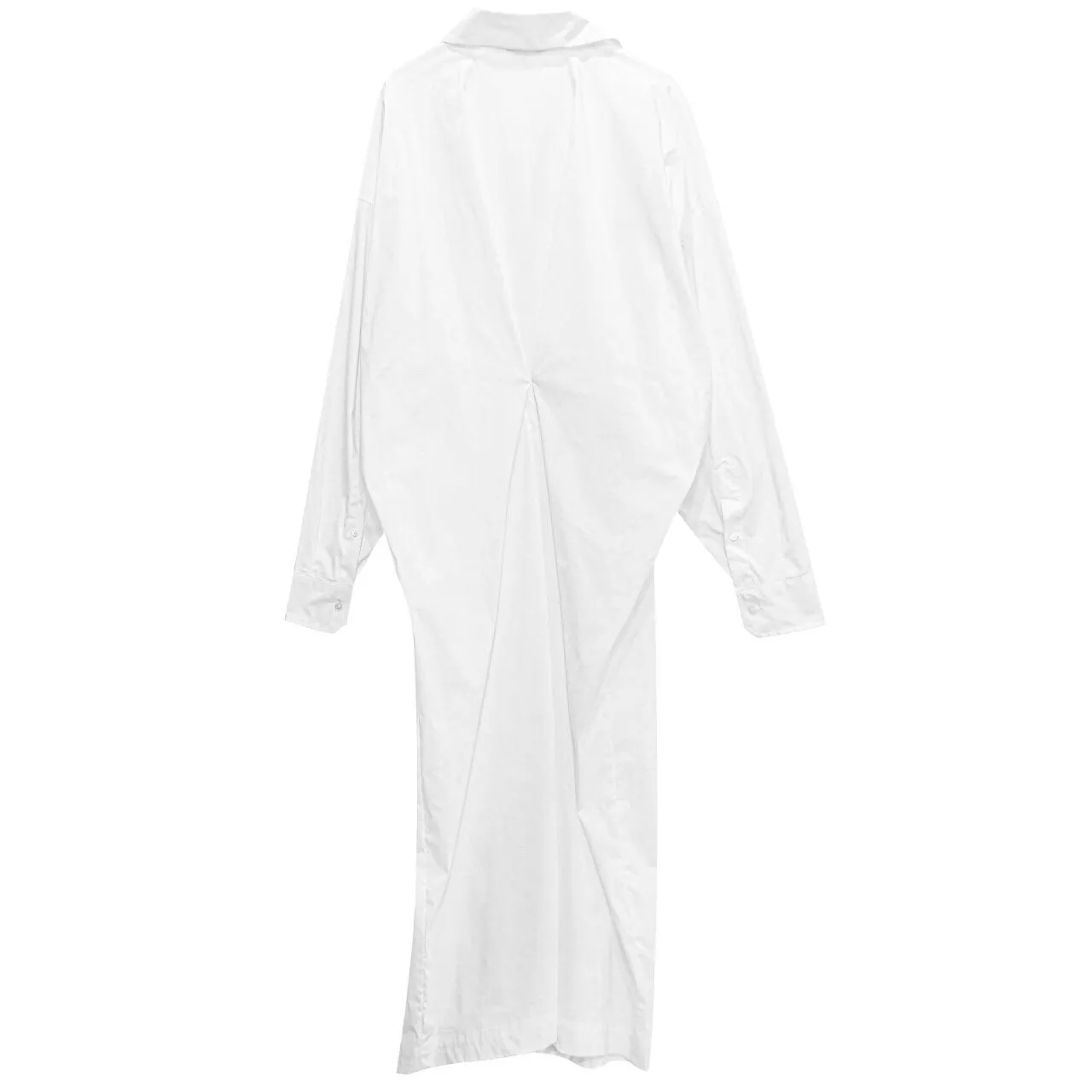 FRONT GATHERED OVERSIZED DRESS SHIRT
