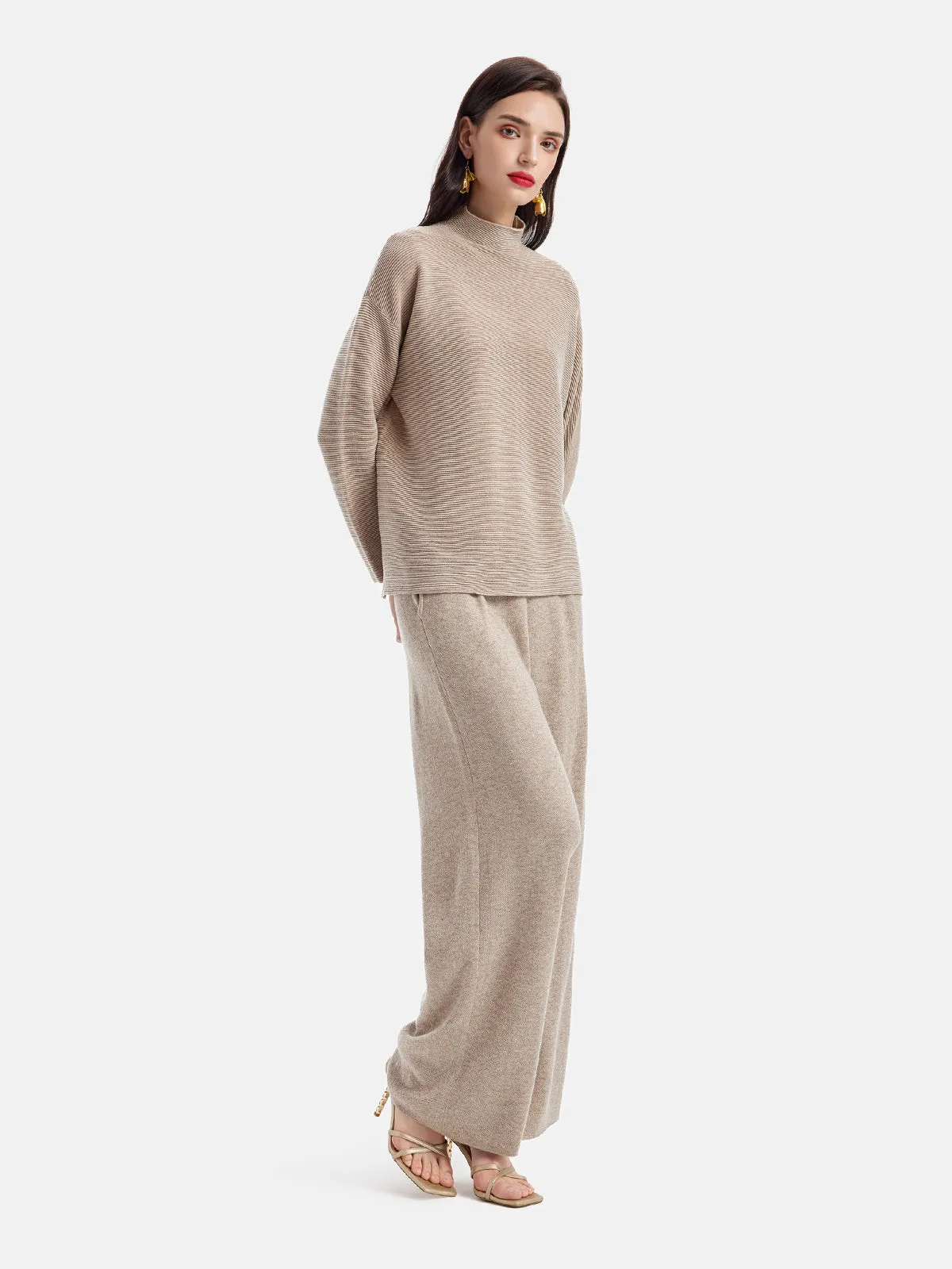 Irregular Oversized High-Neck Sweater