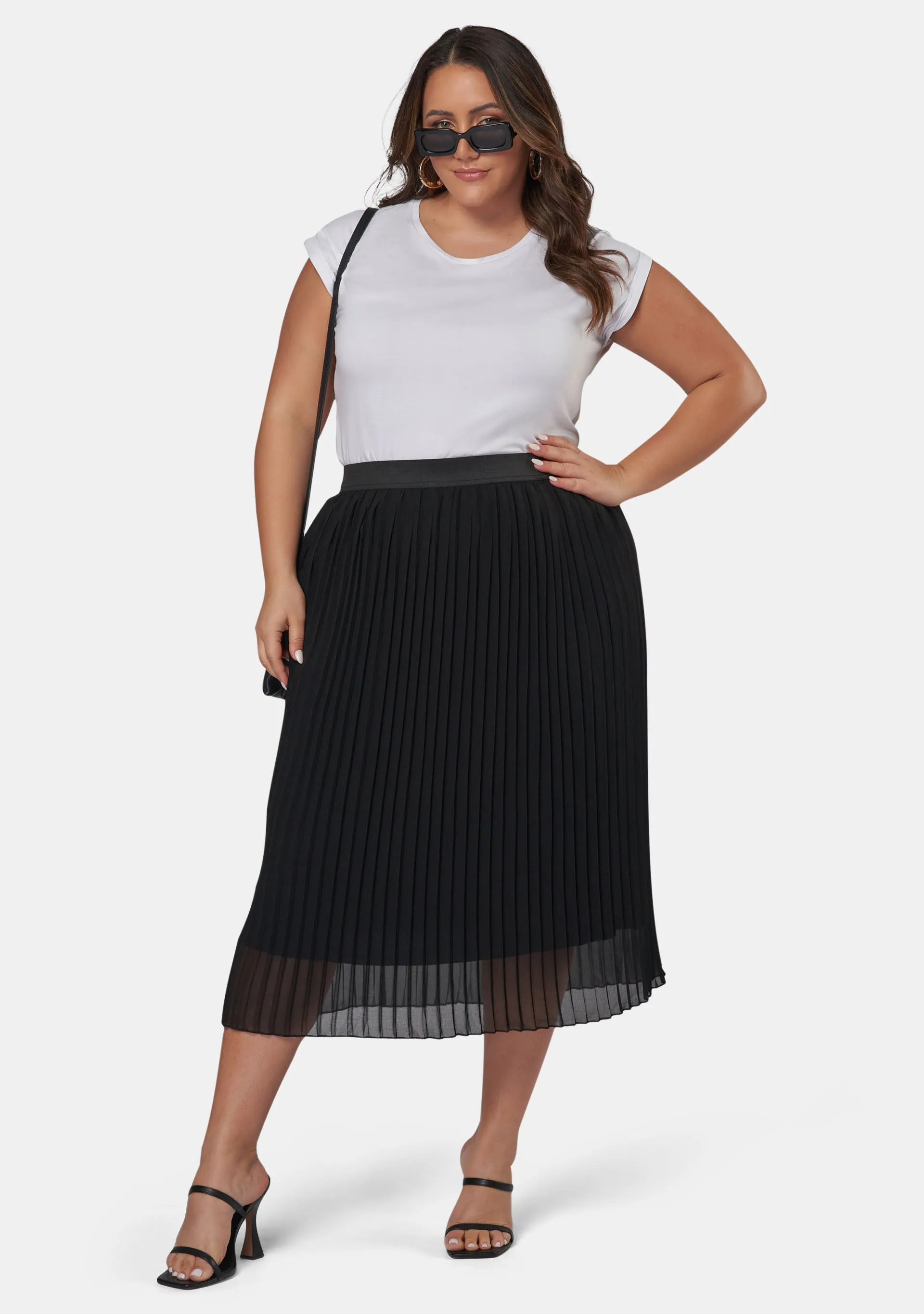 Kali Pleated Midi Skirt