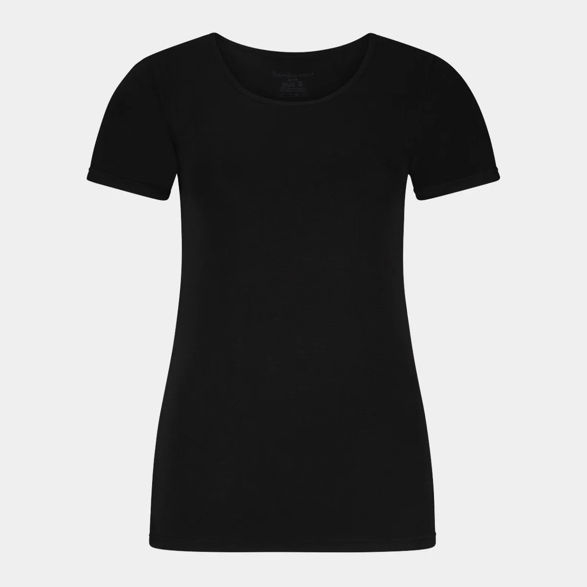 Kate bambus T-shirt rund hals - sort 2 pak