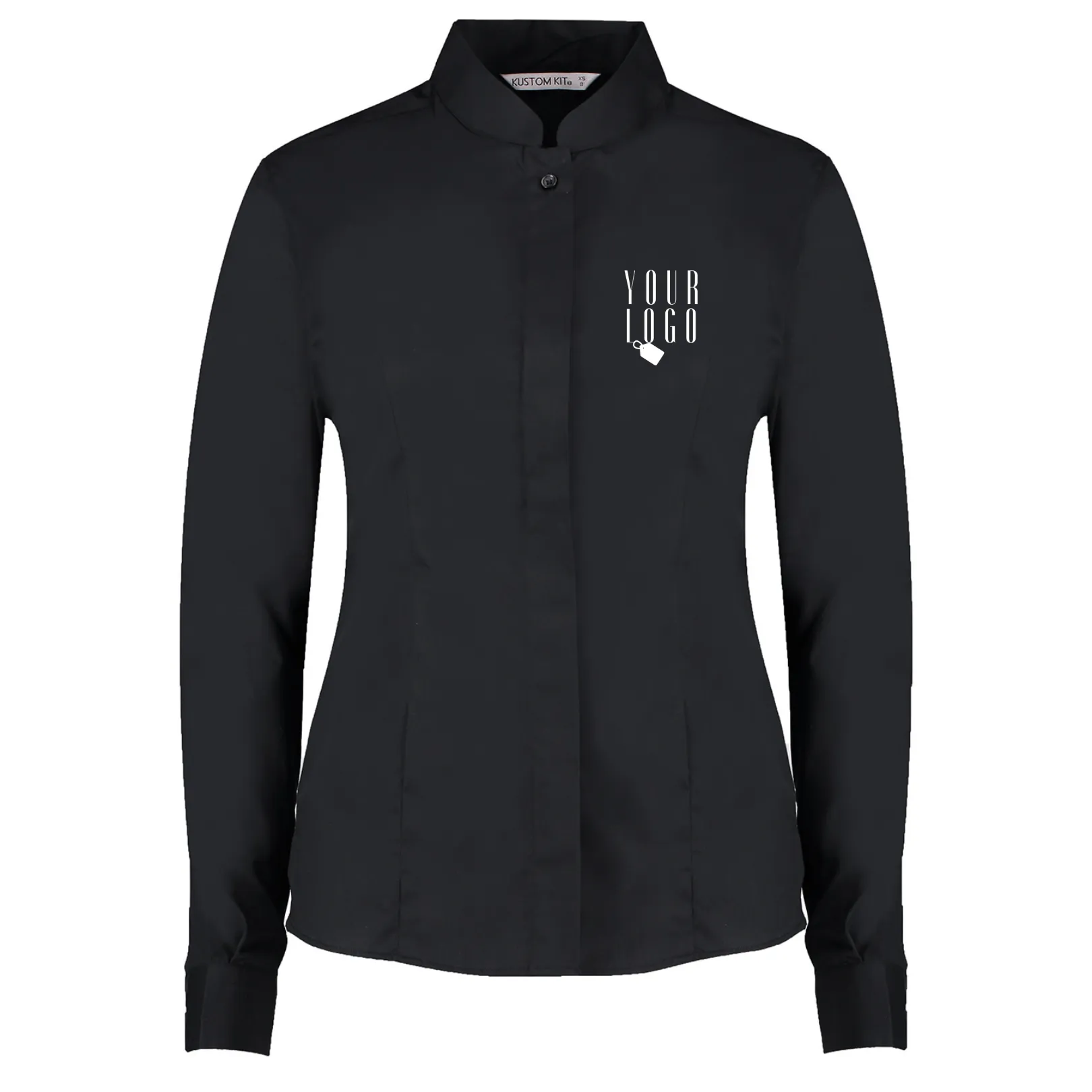 KK Women's Mandarin Collar Long Sleeve Shirt