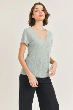 Let's Talk Tee Top - Sage