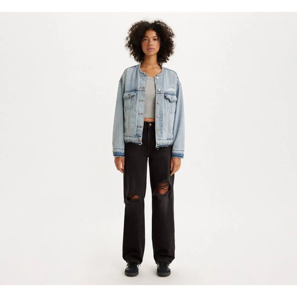 Levis Baggy Dad Ripped Jeans - Size 25
