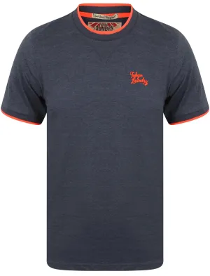 Lilford Cotton Crew Neck T-Shirt In Mood Indigo Marl - Tokyo Laundry