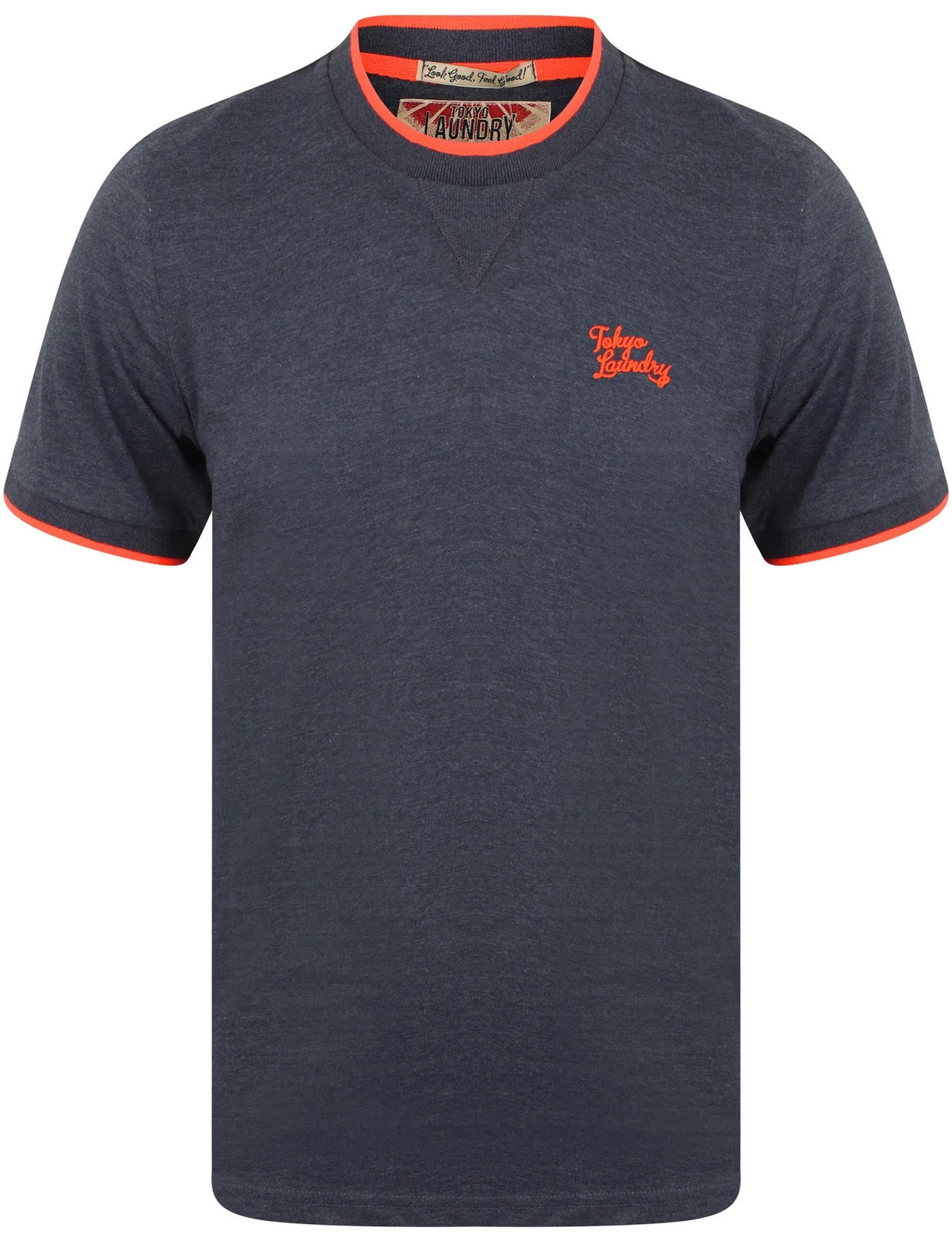Lilford Cotton Crew Neck T-Shirt In Mood Indigo Marl - Tokyo Laundry