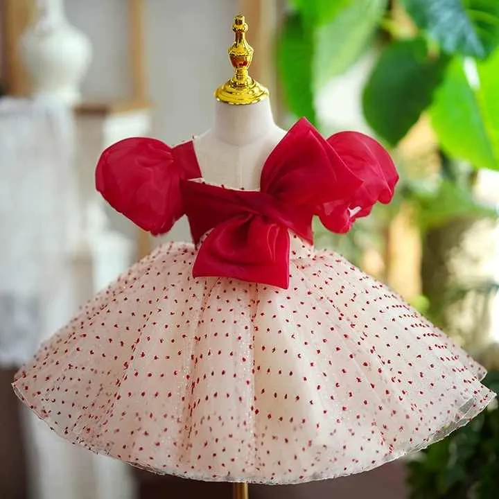 Luxury Red Gold White Ball Gowns-فستان زفاف فاخر