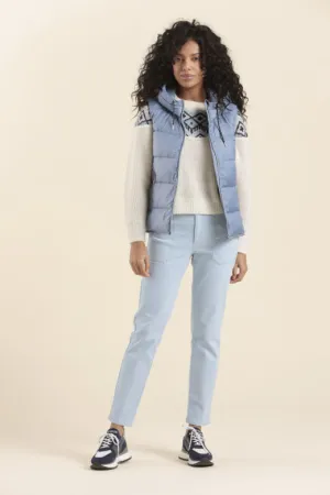 Mat de Misaine Sleeveless Jacket in Blue Denim