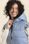 Mat de Misaine Sleeveless Jacket in Blue Denim