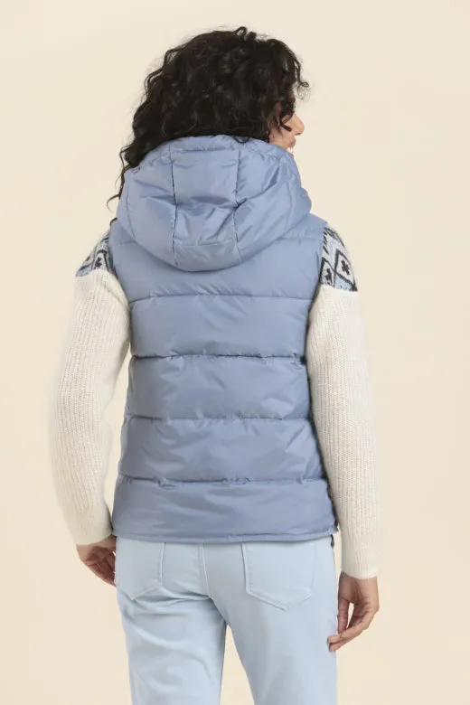 Mat de Misaine Sleeveless Jacket in Blue Denim