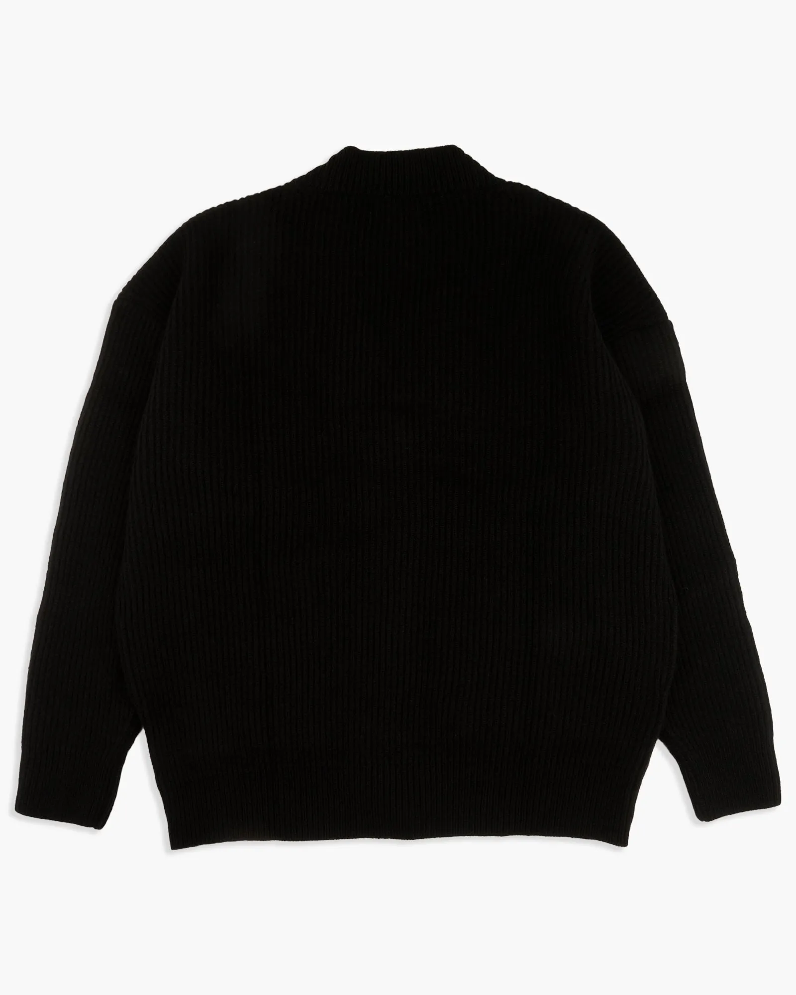 Merz B Schwanen Good Basics LOCG01 Merino Wool & Cashmere Oversized Cardigan - Deep Black