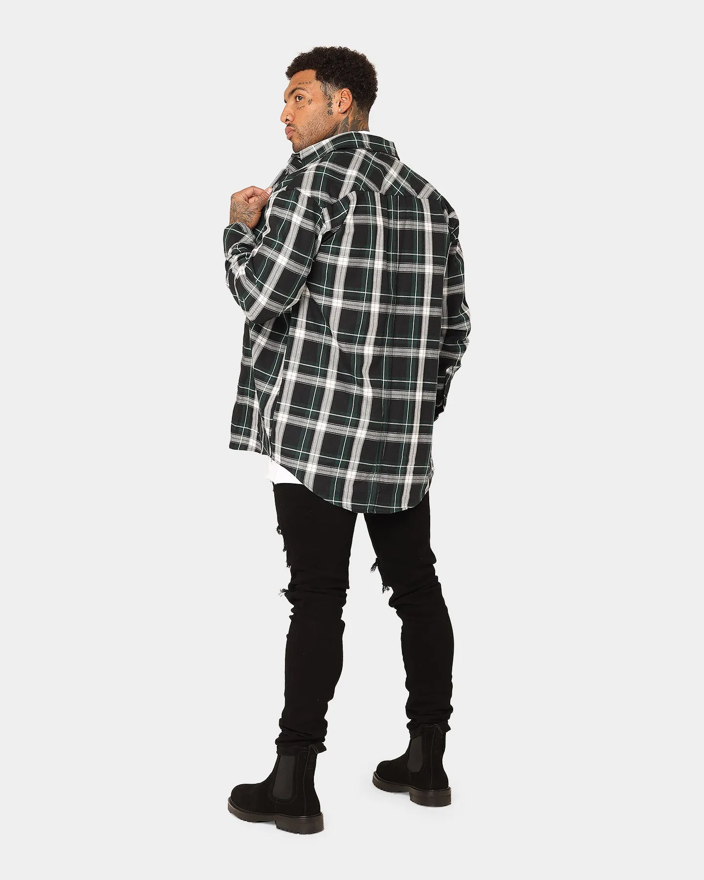 Saint Morta Prima Long Sleeve Flannel Shirt Stadium Green
