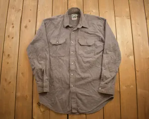 Vintage 1990s Keystone Casuals Blank Brown Button Up Shirt